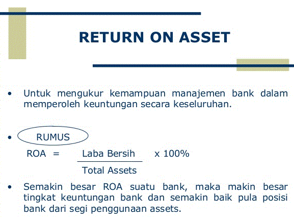 Pengertian ROA dan Rumus ROA