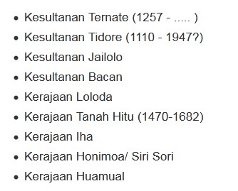 Kerajaan Islam di Maluku