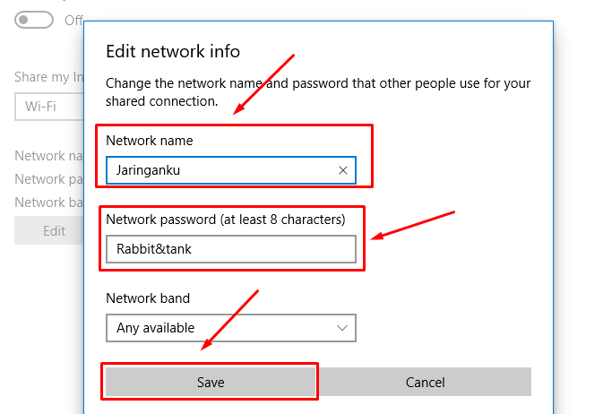 cara menjadikan laptop sebagai hotspot