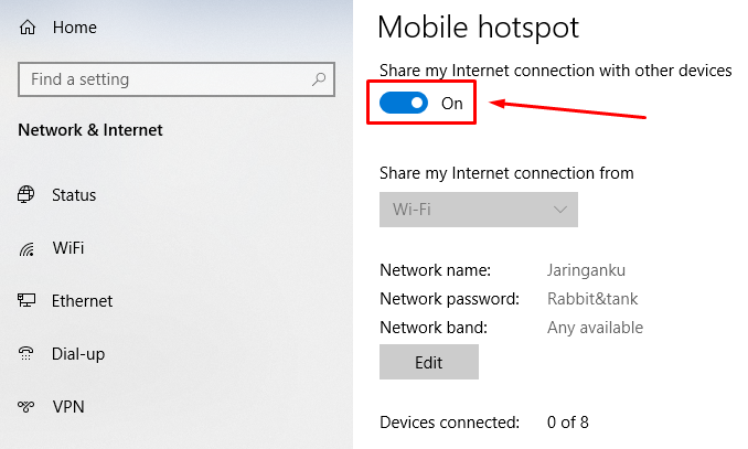 membuat laptop sebagai hotspot