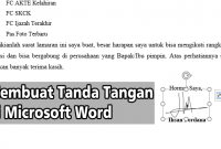 Membuat Tanda Tangan di Microsoft Word