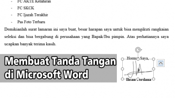 Membuat Tanda Tangan di Microsoft Word