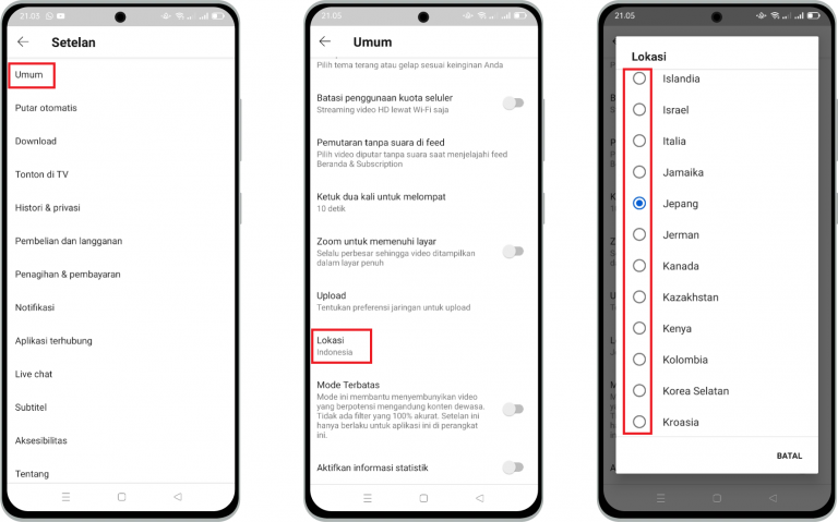 cara melihat tranding youtube negara lain