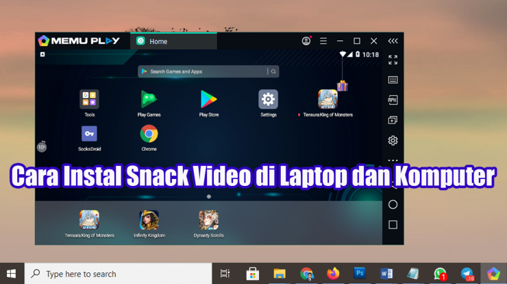 Cara Instal Snack Video di Laptop dan Komputer
